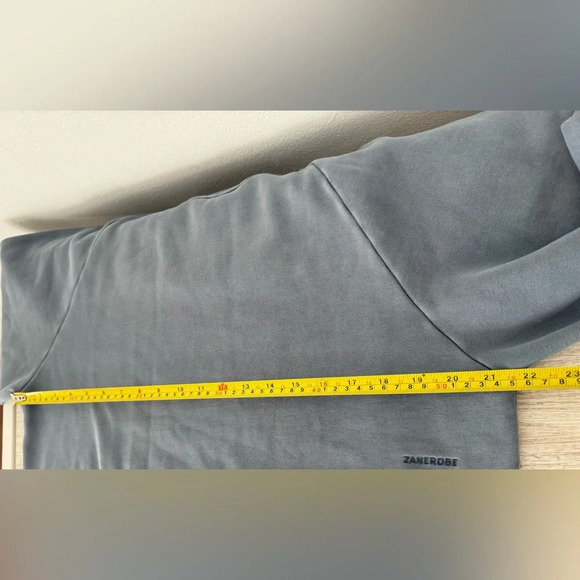 Zanerobe Mens Field Lowgo Raglan Crew Sweat Shirt Chalk Blue NWT Size Small - Picture 7 of 9